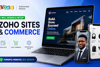 design zoho commerce zoho sites zoho website zoho crm setup