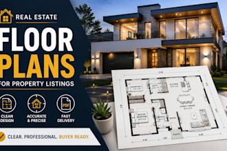 create real estate floor plans for property listings with fast delivery