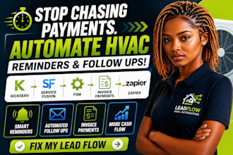 build hvac reminders follow ups invoice payment kickserv service fusion fsm zoho