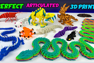 sculpt 3d articulated model 3d action figure flexi toy bjd doll for 3d printing