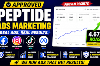 setup approved peptide marketing facebook peptide ads metal ads