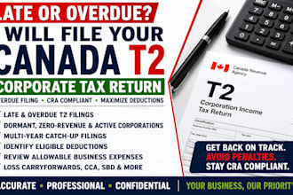 file canada t2 corporate tax return for overdue and late cra filings