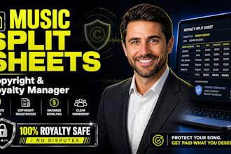 draft music royalty split sheets and fix copyright registration
