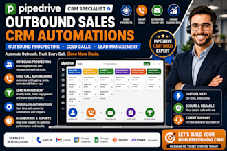 pipedrive CRM specialist outbound prospecting cold call automations