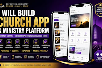 build a church app, ministry platform, sermon library and membership app