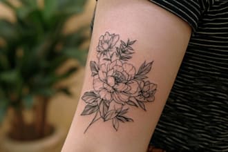 design a custom fine line minimal tattoo