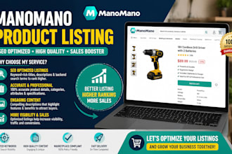 setup and optimize product listing on manomano marketplace