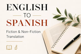 do english to spanish book translation, fiction or non fiction