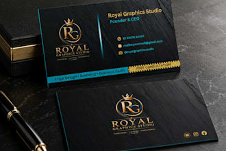 design a professional luxury business card and visiting card