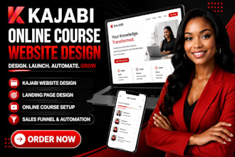 kajabi online course landing page design kajabi elearning course video creation