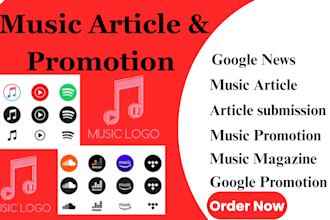 promote music article publish music blog google news music magazine website seo