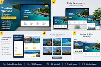 design a tourism website for travel agencies