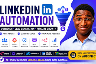 setup linkedin automation outreach lead generation with dripify n8n expandi