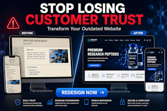 redesign your peptide website to build trust and credibility