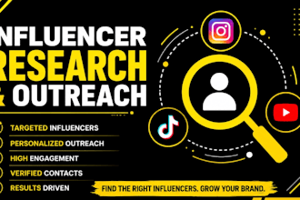 do influencer research influencer outreach instagram tik tok youtube influencers
