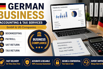do german bookkeeping, payroll, vat and tax return for gmbh and ug companies