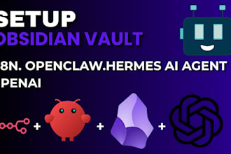 setup n8n openclaw hermes agent obsidian vault dashbaord