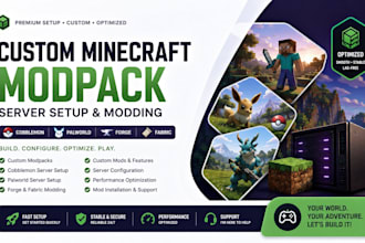 create custom minecraft modpack cobblemon server setup palworld forge fabric mod
