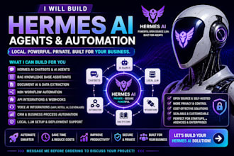 build hermes ai agents, local llm chatbots, and workflow automation