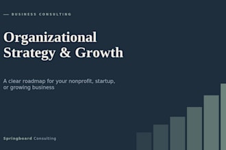 create an organizational strategy and growth plan for your business or nonprofit