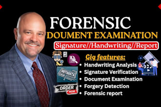 do forensic document, handwriting analysis, signature verification, report