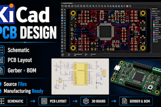 design kicad pcb layout schematic gerber and bom