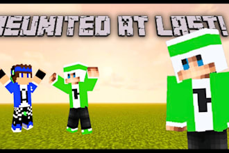 make epic minecraft gaming youtube thumbnail with high ctr