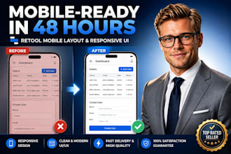 design retool mobile layouts and fix responsive UI