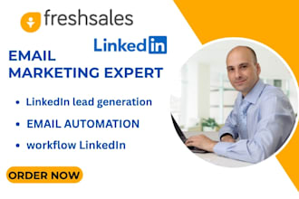 do freshsales linkedin lead generation email workflow automation CRM integration
