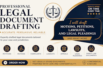 draft professional court pleadings, lawsuits, and complaints