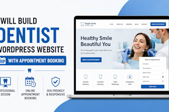 build a dentist wordpress website with appointment booking