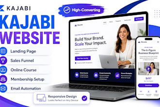 high converting kajabi website landing page online course funnel email marketing