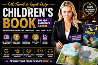 edit format and layout design children book kdp paperback design kdp formatting