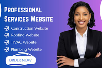 design plumbing website for plumbing contractor, roofing , hvac website with SEO