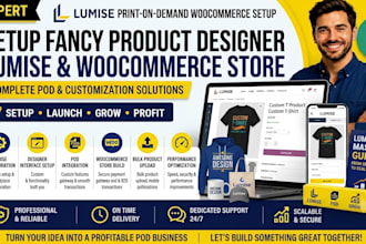 setup fancy product designer lumise print on demand woocommerce product upload