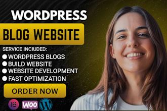 design blog website, wordpress website, blogger website, business website