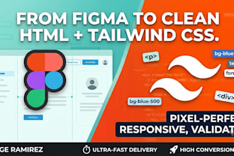 convert figma to clean HTML and tailwind CSS