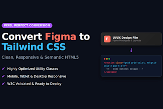 convert figma to clean HTML and tailwind CSS