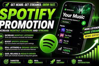do spotify promotion to increase monthly listeners and streams