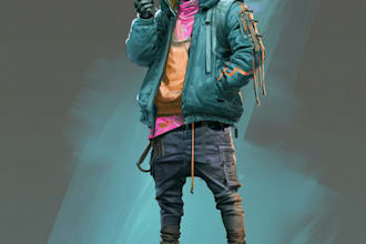 cyberpunk hacker character art