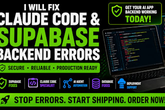 fix claude code and supabase backend errors, rls, auth, mcp bugs, jwt auth error