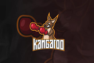create a custom kangaroo logo with unique concepts