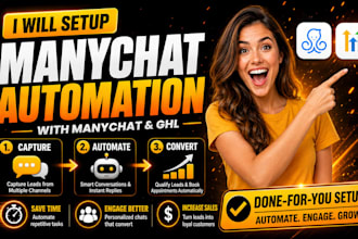 setup manychat chatbot automation for instagram, facebook, whatsapp