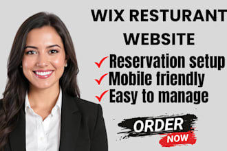 design and redesign wix resturant website online ordering booking and seo