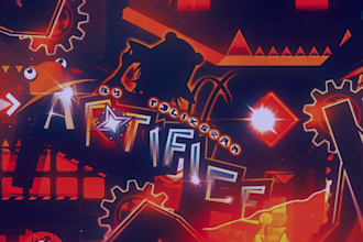 design a professional geometry dash thumbnail, profile picture and gd