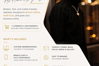 design a responsive custom built modern business website