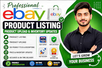 do professional ebay product listing and management