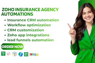 setup zoho one zoho flow zoho bigin zoho insurance CRM automation and workflows