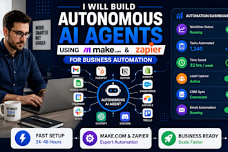 build autonomous ai agents using make com and zapier