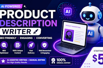 write SEO product descriptions using ai